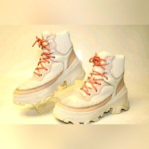 Sorel Brex Cozy Lace Up Womens Size 7.5 38.5 Platform Snow Platform Boots